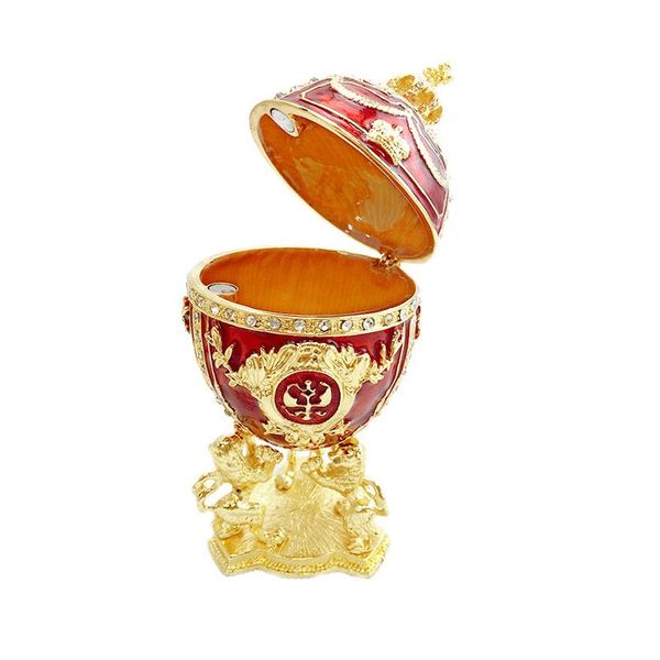 

decorative objects & figurines wholesale promotion gold plated enamel easter eggs ornaments jewelry box home decoration accessories desk dec