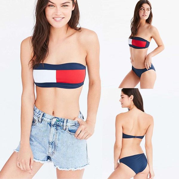 

women's swimwear summer sale tube bikini set brazil push-up beachwear, White;black