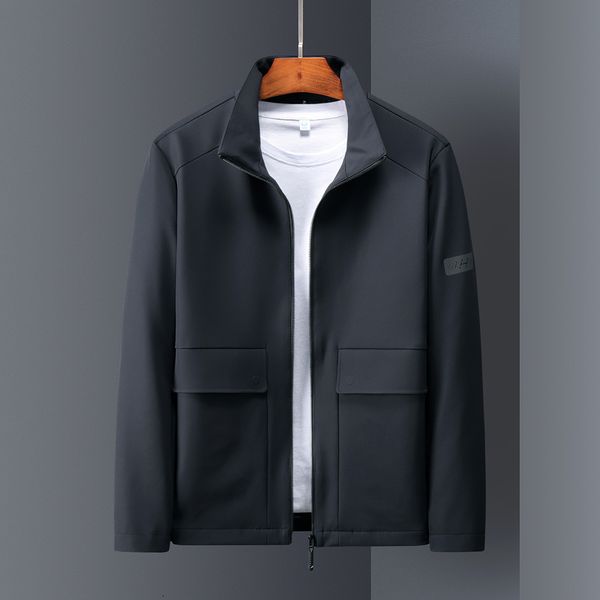 

down shan bao strain 2021 classic spring business pure jacket pocket 8xl, Black