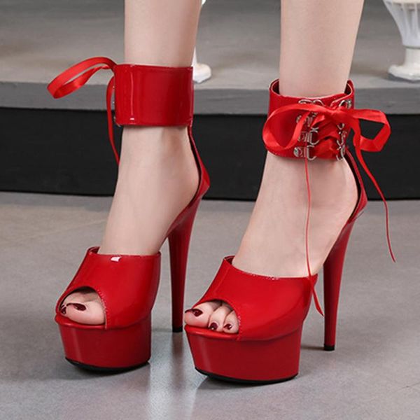 

sandals 43 size women's shoes 2021 summer style european and american nightclub high heels water platform super heel, Black