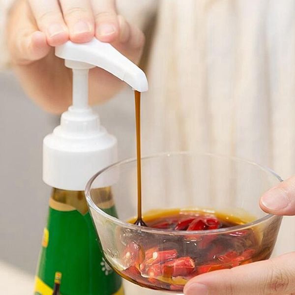 

push-type consumption bottle pressure nozzle pump head kitchen accessories oil pot squeeze artifact ketchup storage bottles & jars