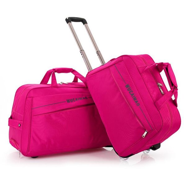 

duffel bags women travel bag luggage trolley rolling with wheels for men oxford wheeled