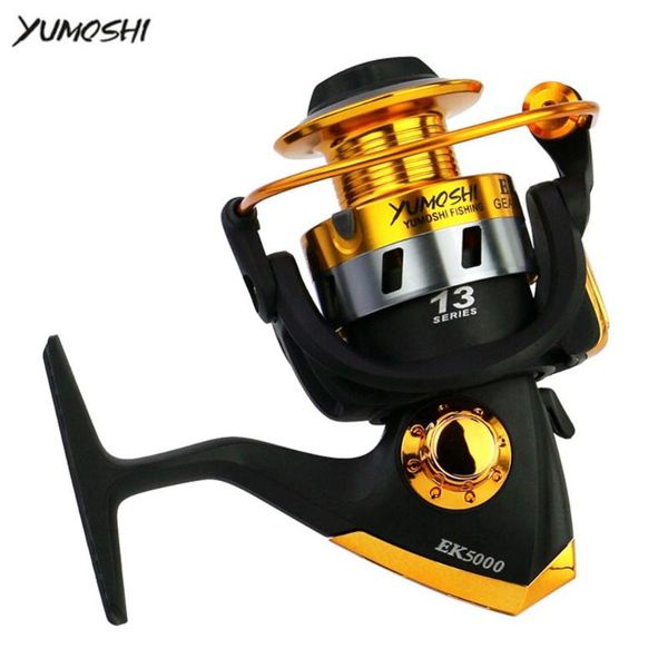 

spinning fishing reel ek1000-7000 series 13bb gear ratio 5.1:1 metal coil rock carp baitcasting reels tackle