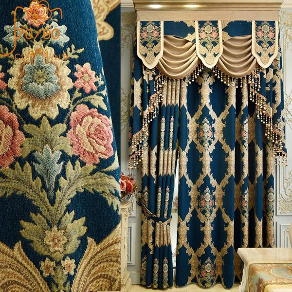 

curtain & drapes curtains for living room bedroom luxury european style exquisite embroidery kitchen fine tulles shade window customized