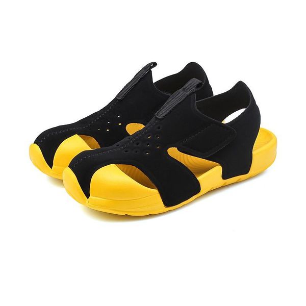 

sandals children's aircraft shoes 2021 summer beach boys anti-slip sandal hollow baby girl leisure kindergarten soft so056, Black;red