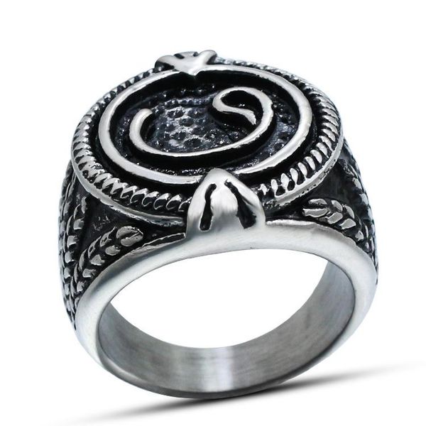 

cluster rings vintage stainless steel men's personality motorcycle party steampunk cool biker jewelry accessories, Golden;silver