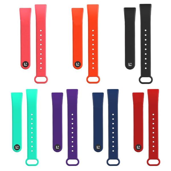

watch bands pure color strap for lakala b3 smart replace accessories fashion sport silicone wrist band watchband, Black;brown