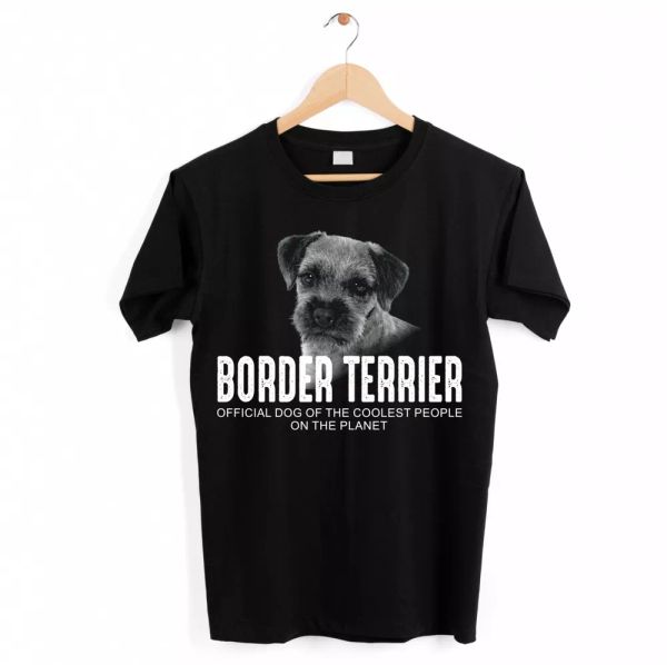 

border terrier shirt official dog cool people funny dog motif t-shirt, White;black