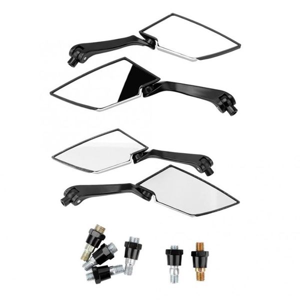 

motorcycle mirrors 2pcs modified rearview mirror reverse rear view side accessories black/ carbon fiber