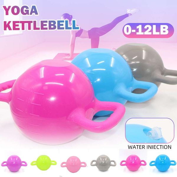 

4-12lb water-filled kettlebell massage adjustable dumbbells weight yoga pilates lifting woman strength training