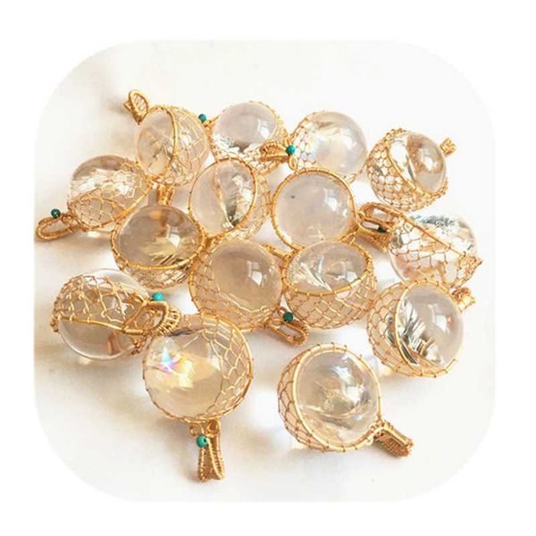

decorative objects & figurines rainbow clear quartz ball pendant crystals healing stones for gifts