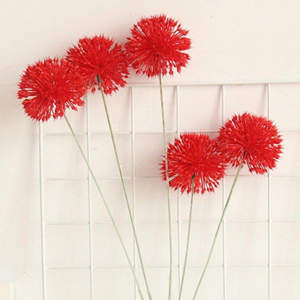 

decorative flowers & wreaths 5 forks 72cm small pom-pom romantic artificial dandelion fake flower branch wedding pography diy home decoratio