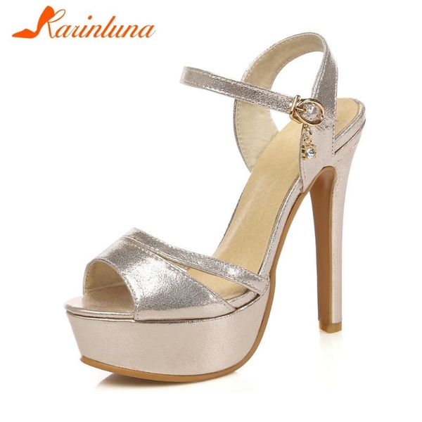 

ladies shallow party wedding sandals fashion metallic platform women extrem high heels shoes woman, Black