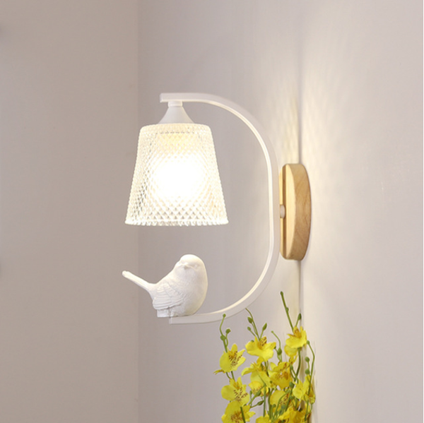 

european bird lamp bedroom wall modern home indoor lighting led