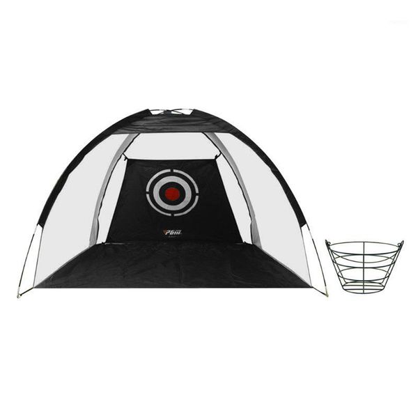 

golf training aids practice net home target indoor metal 30 ball basket bucket1