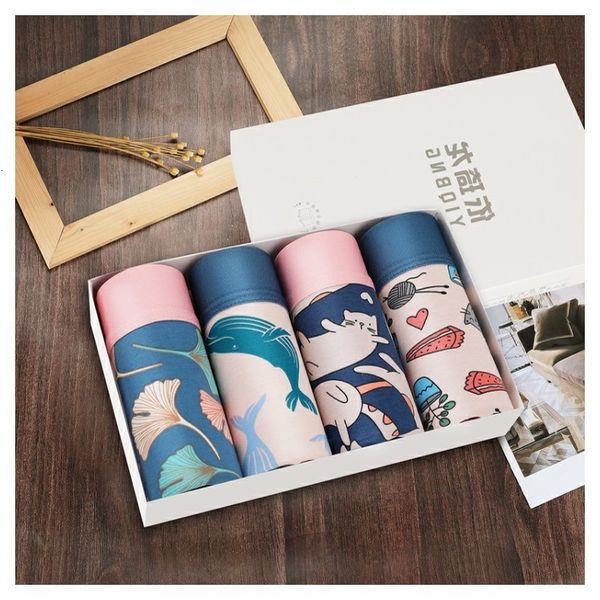 

men's boxer panties with air permeability and bacteriostasis, Black;white