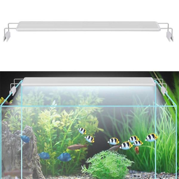 

aquariums lighting aquarium led light fish tank slim luminaire clip on lamp adjustable white blue 20/30/40/50cm