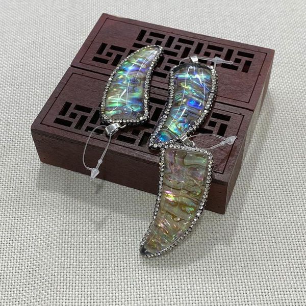 

charms exquisite abalone shell crystal pendant inlaid moon shaped necklace earrings jewelry accessories wholesale fashion creative gift, Bronze;silver
