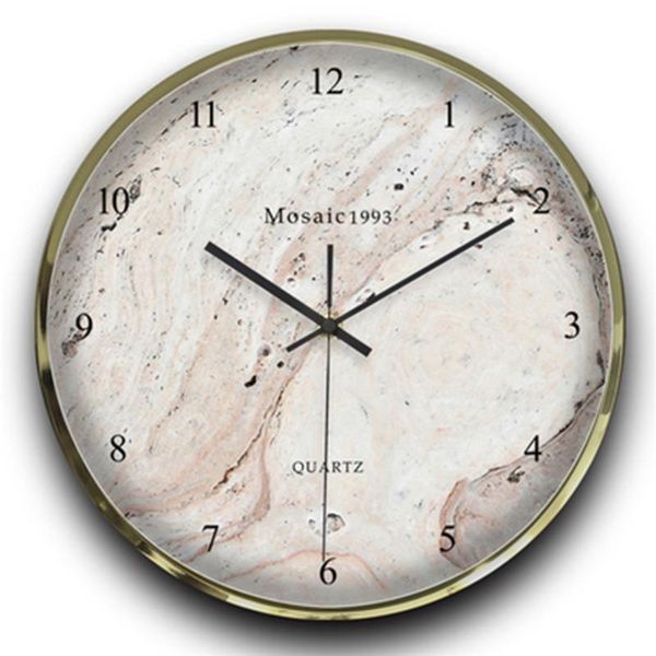 

wall clocks art marble clock modern design silent unique watch nordic digital wand klok living room decoration 40ch19