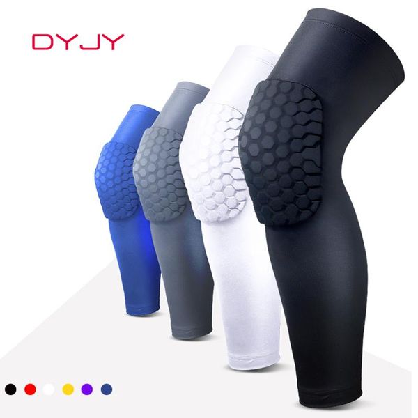 

basketball knee pads protector compression sleeve honeycomb foam brace kneepad fitness gear volleyball support elbow &, Black;gray