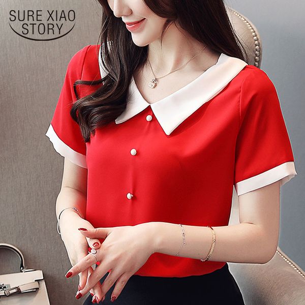 

fashion and women shirts chiffon blouse off shoulder ladies solid button 3634 50 210415, White