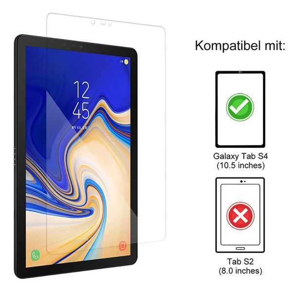 2 Stück gehärtetes Glas für Samsung Galaxy Tab S4 10,5 SM-T830 SM-T835 T837 Displayschutzfolie Schutzfolie Bildschirmschutz