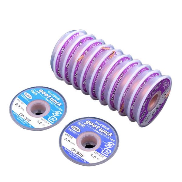 

japan goot rohs msds desoldering wick 1.5m remove solder for repairing pcb rma precision work with non-chlorine flux cell phone tools