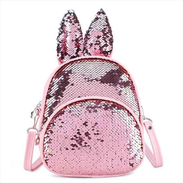

women backpack sequin children kids rabbit ears small mini school bag kindergarten boys girls bl1