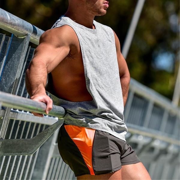 

mens cut off sleeveless shirt gyms stringer vest blank workout muscle tees bodybuilding tank fitness clothing, White;black