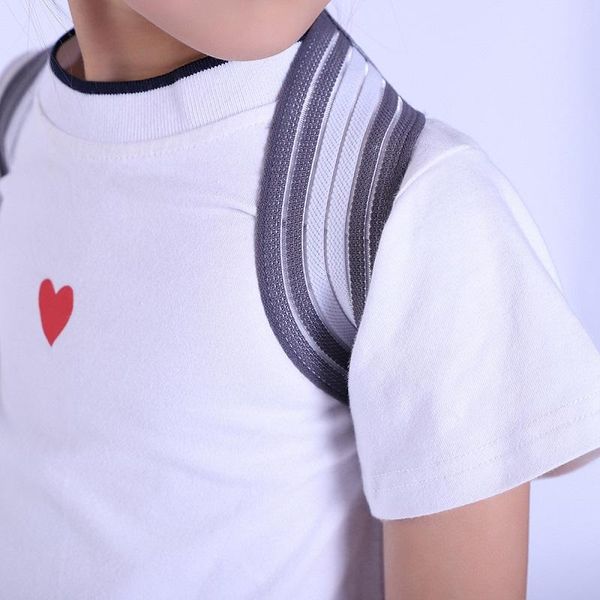 

child posture correction belt anti-humpback invisible correcting protective back protector sitting corrector support, Black;blue