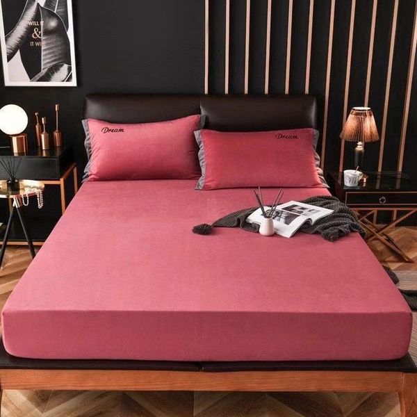 

sheets & sets 100% crystal velvet bed mattress, with four corners and elastic band (single-piece sheet case)