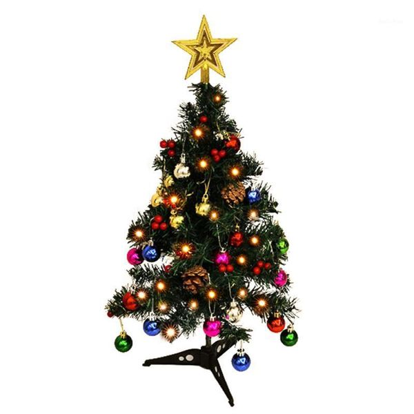 

christmas decorations and battery lights tree strong amily members pvc gift with ornaments home decor create deskmini lights-30cm