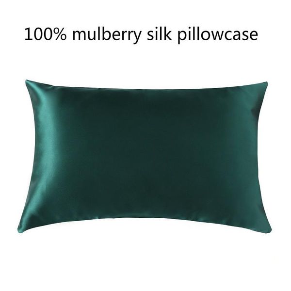 

pillow case 1 pcs 19mm momme double-sided standard silk pillowcase 100% soft mulberry single satin for hair and skin