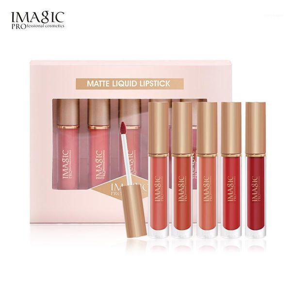 

5-color set waterproof matte velvet nude color lipstick lip gloss deep red long lasting female lipsticks 5*5g1