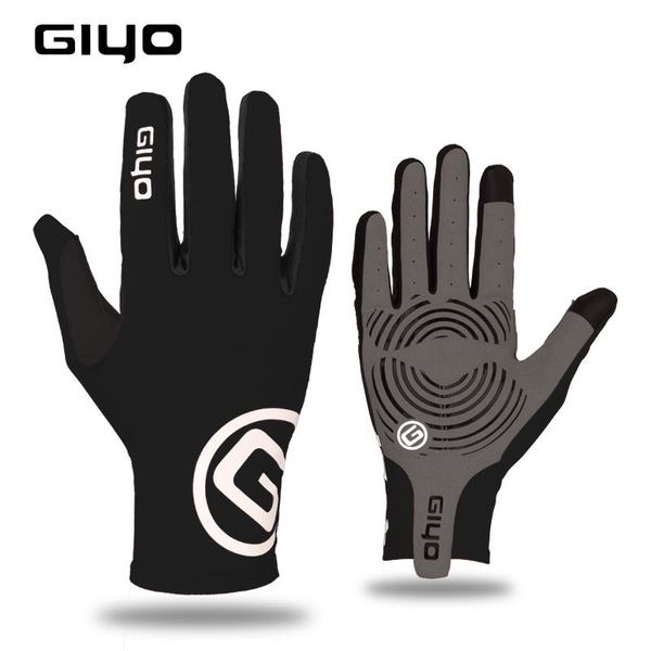 

sports touch screen long full fingers gel cycling gloves women men bicycle mtb road bike riding racing, Black