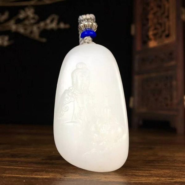 

lockets j101#hetian jade white pendant, Silver