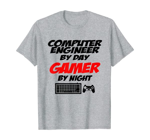 

software computer engineer nerd by day, gamer night gift t-shirt, White;black