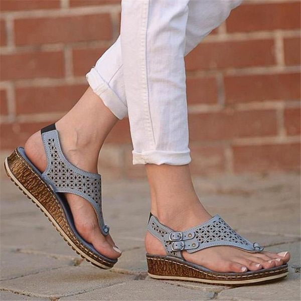 

large size 43 beach shoes women sandals fashion thong summer wedge, Black