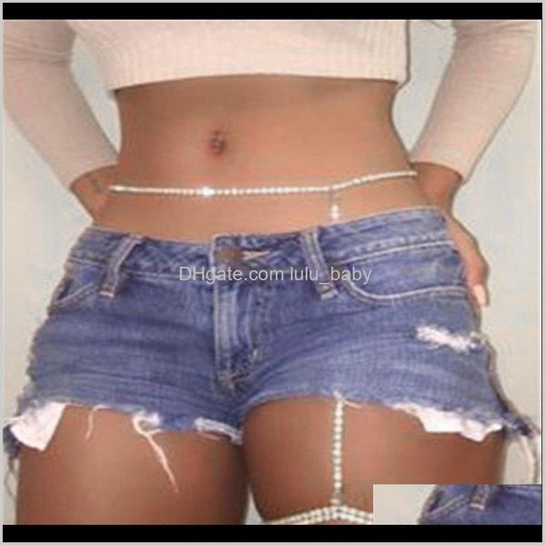 

chains leg chain bikini belly summer beach crystal thigh jewelry body waist link necklace fashion for women icap5 orc9m, Silver