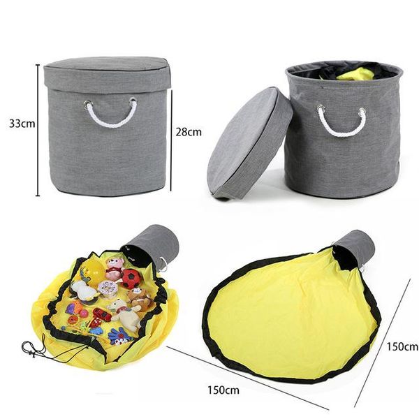 

storage bags slideaway toy clean-up bag multifunctional portable toys organizer basket integrated waterproof bucket