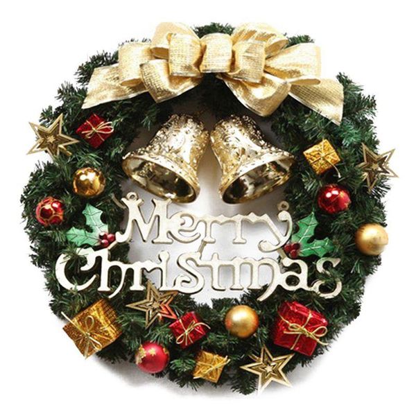 

inches christmas bow-knot wreath golden dell decor for holiday party ,door front door 2021 decorative flowers & wreaths