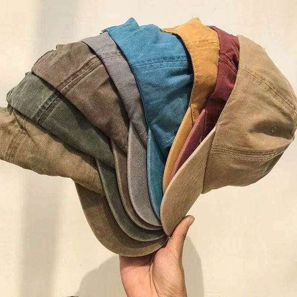 

gcaps cap washed to make old summer korean ball couple casual sunshade soft for men and women, Blue;gray