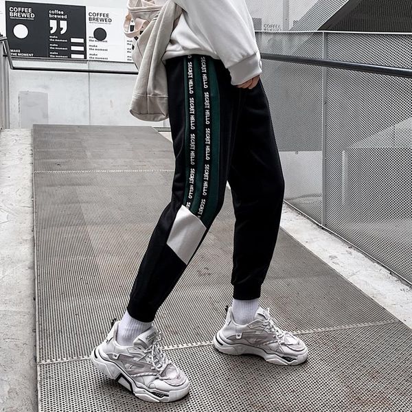 

men's pants nice men spring autumn hip hop harem mens casual korean oversize 3xl joggers trouers, Black