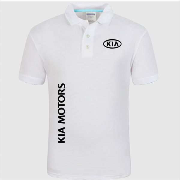 

brand kia shirt mens polo cotton short sleeve clothes sizes xxxl, White;black