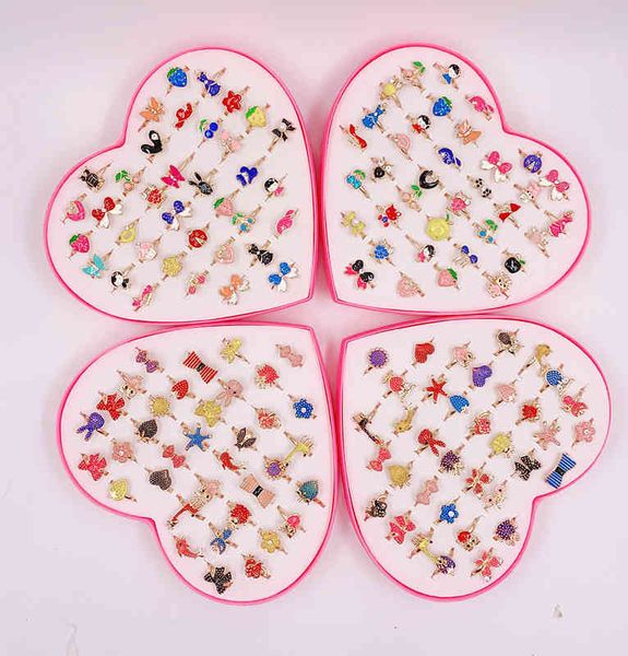 

2021 korean alloy cartoon fruit children's ring lovely princess jewelry, Silver
