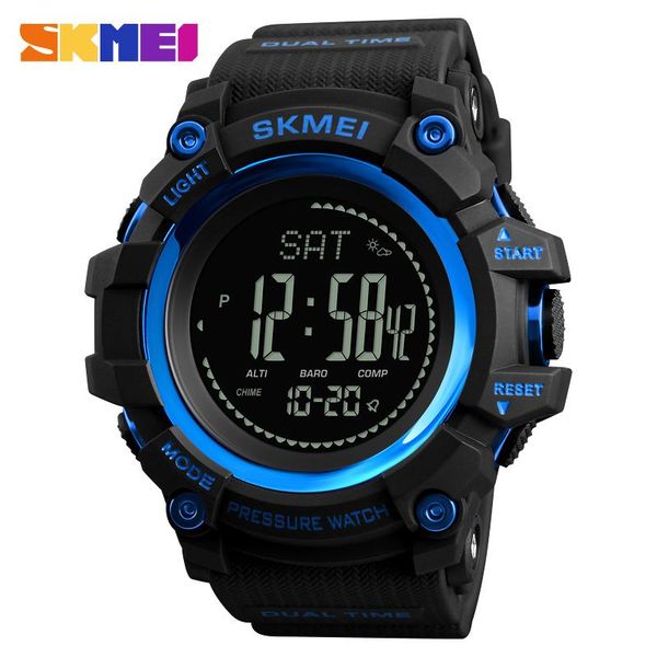 

digital wristwatches men brand famous skmei luxury fashion alarm 12/24h waterproof dual time pedometer relojes military watches, Slivery;brown
