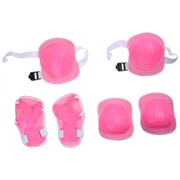 

kids sports knee wrist elbow support protector pink & pads, Black;gray