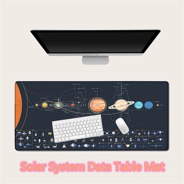 

mouse pads & wrist rests extra large deskgame pad solar system data office home table mat gamer gaming mice keyboard anti-slip locked ed