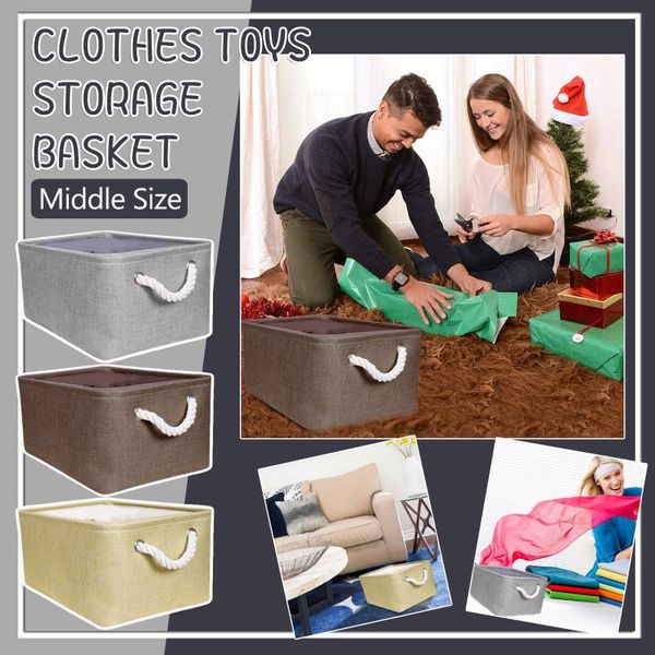 

clothing & wardrobe storage cotton rope basket kid toys large small dirty clothes sundries bin organizer handle laundry hamper
