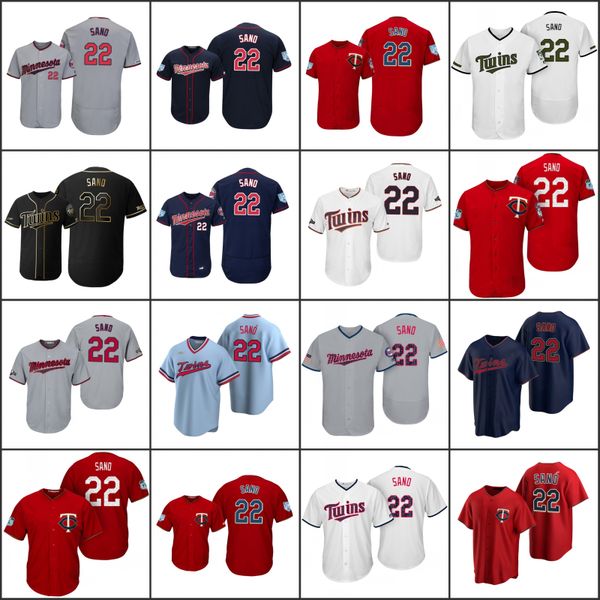 

minnesota twins men 22 miguel sano women youthjerseys, Black;red